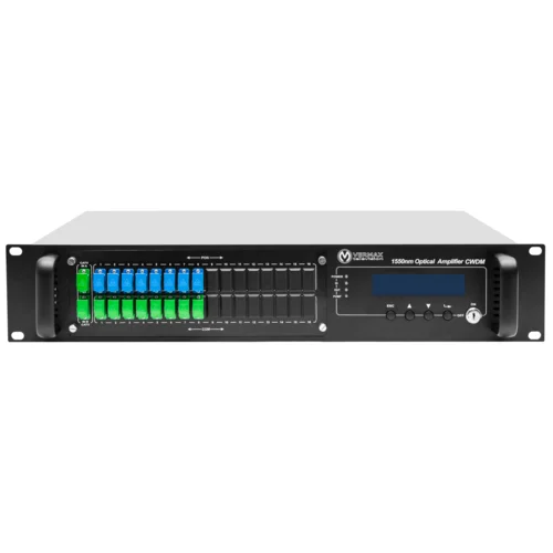 Оптический усилитель VERMAX для сетей КТВ, 2 входа, 8*21dBm выходов, WDM фильтр PON